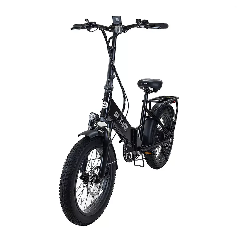 GoTrax - F2 Foldable eBike w/ 40 mile Max Operating Range and 20 MPH Max Speed - Black