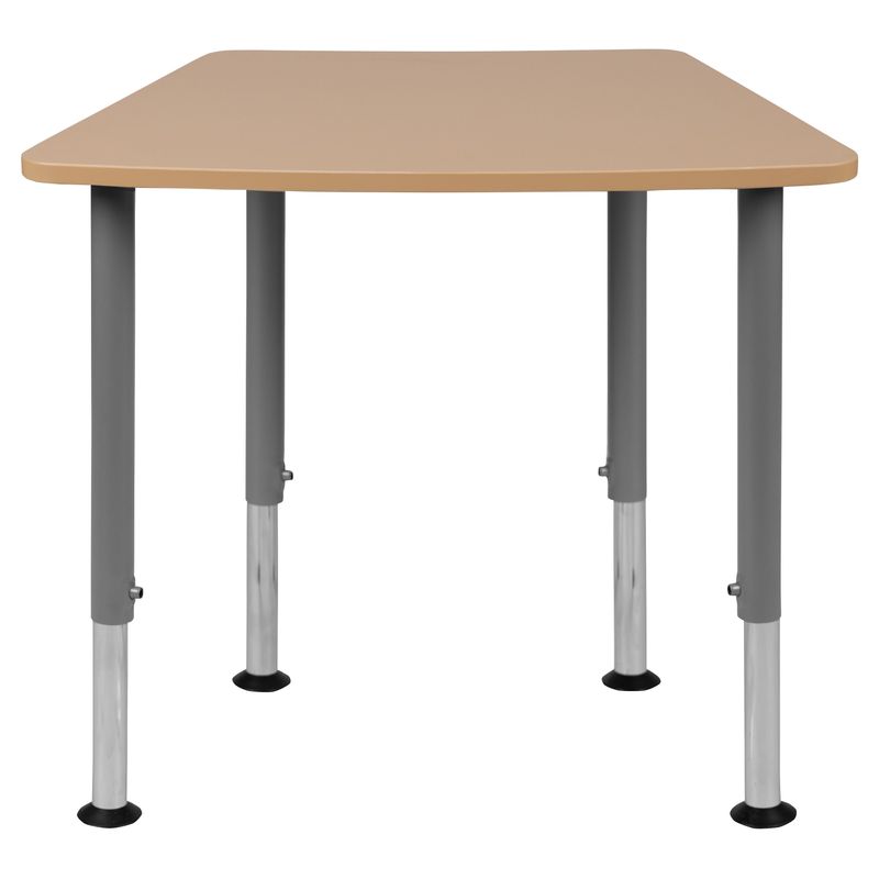 Hex Collaborative Adjustable Student Desk - Home and Classroom - Natural