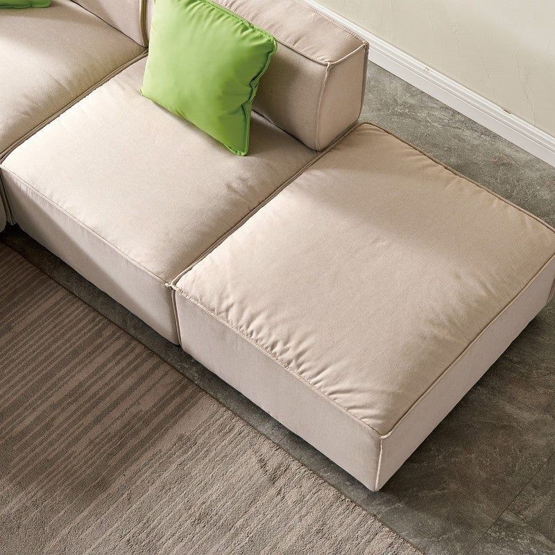 Modular Sectional Fabric Sofa - Beige
