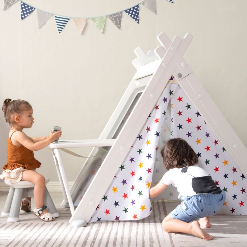 Kids Play Tent Foldable Playhouse-4 in 1 Teepee Tent - 59*27.2*47.5INCH - DIY Kits - Kids