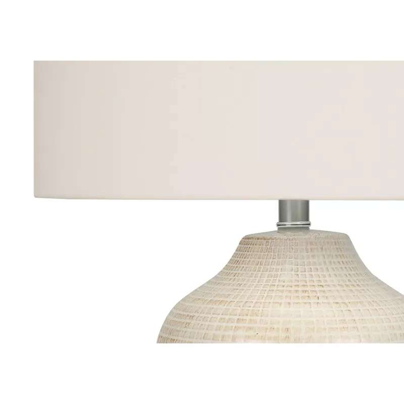 Lighting - 26"H Table Lamp Cream Ceramic / Ivory Shade