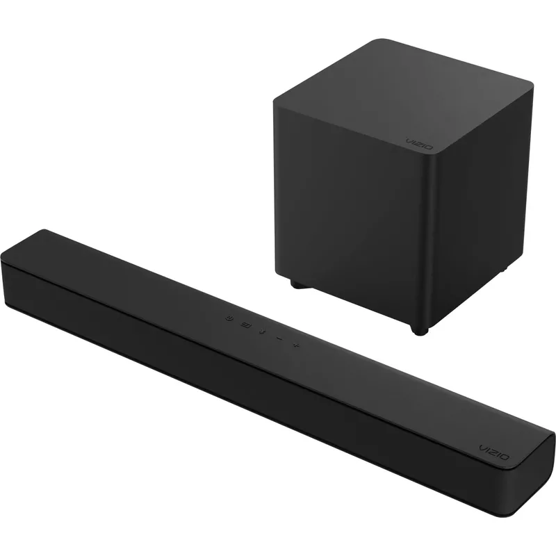 Vizio - V-Series 2.1 Compact Sound Bar, Black