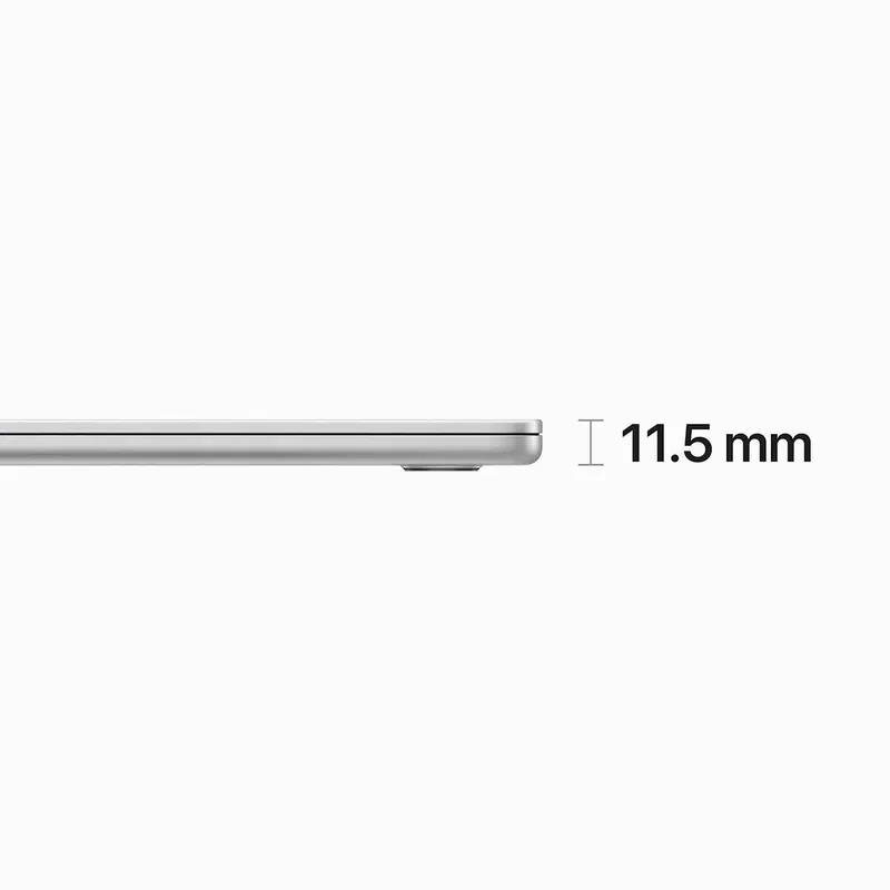 Apple MacBook Air 15.3" with Liquid Retina Display, M2 Chip with 8-Core CPU and 10-Core GPU, 16GB Memory, 256GB SSD, 35W Dual USB-C Power Adapter, Silver, Mid 2023