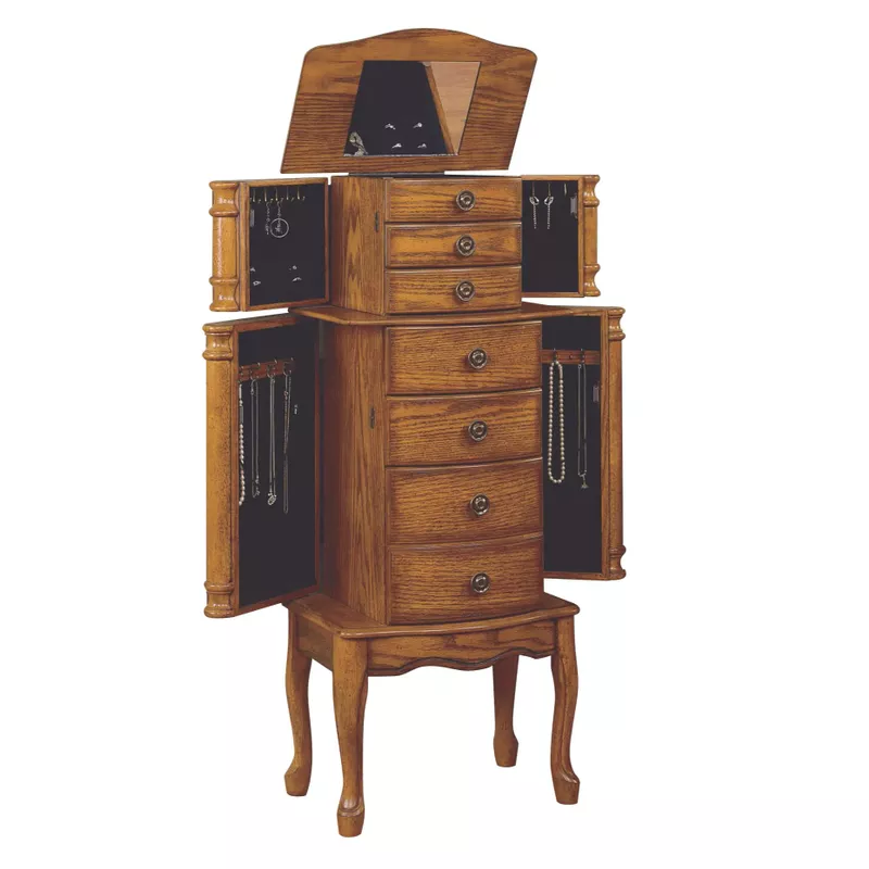 Renwood Jewelry Armoire Oak