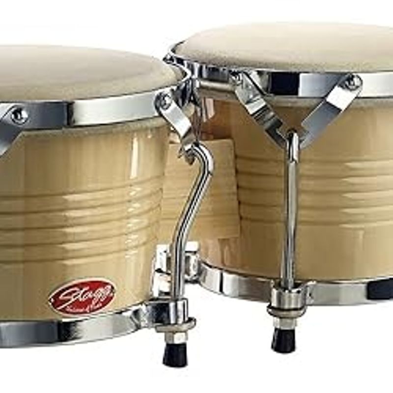 Stagg BW-200-N 7.5-Inch & 6.5-Inch Latin Wood Bongos - Natural