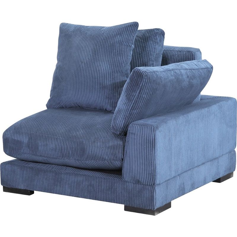 Aurelle Home Timothy Modern Modular Corner Chair Sectional Piece - 43.5 x 43.5 x 21 - Blue