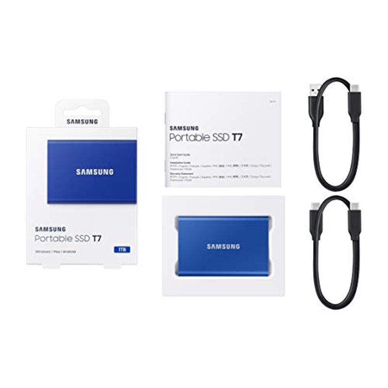 Samsung 1tb T7 Usb 3.2 Blue Portable Ssd