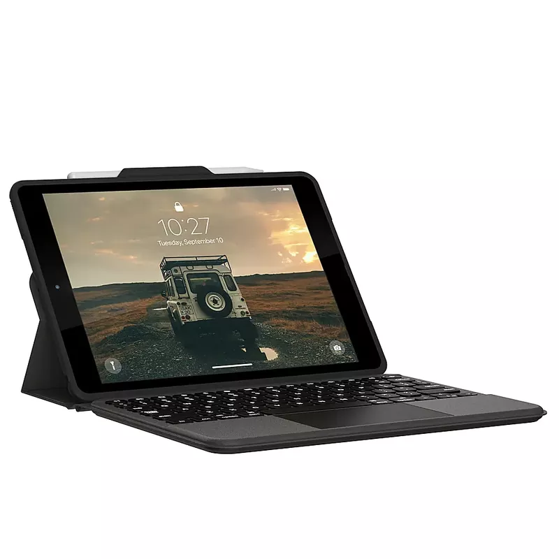 UAG - Rugged Keyboard Folio for Apple 10.2-Inch iPad (9th/8th/7th Generations) with Trackpad and Bumper Case - Black