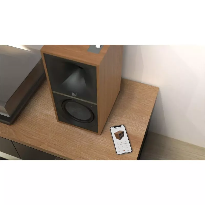 Klipsch The Sevens 6.5" 400W 2-Way Wireless Active Bookshelf Speakers, Pair - Walnut