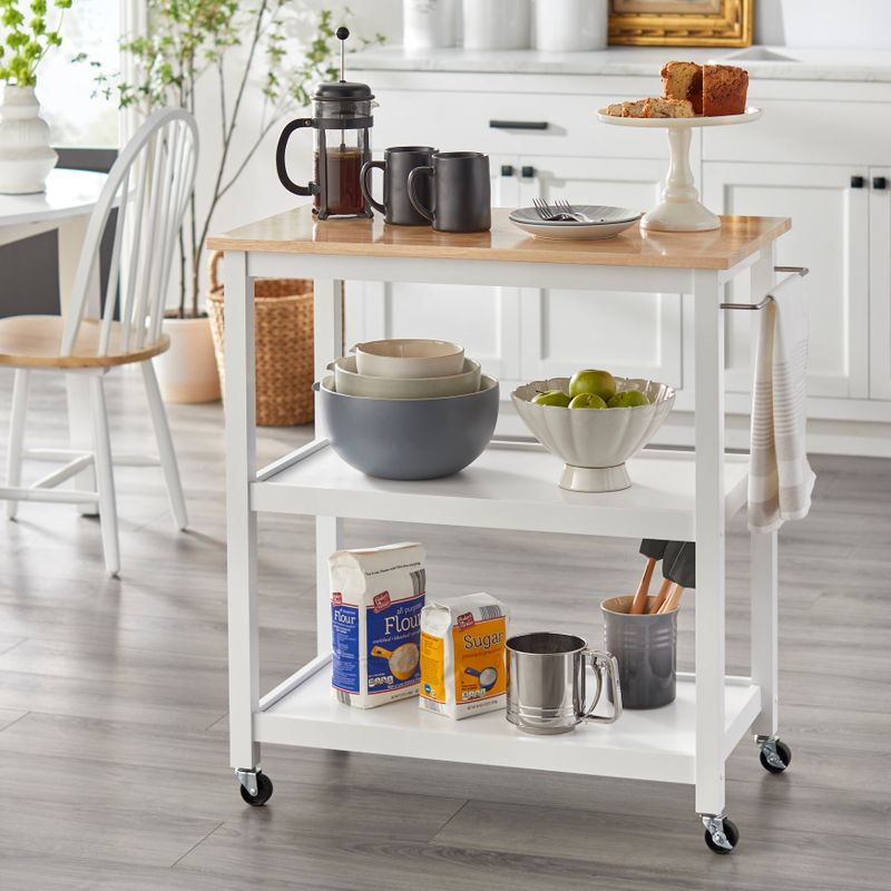 Simple Living Janelle Rolling Kitchen Cart - Midnight Blue