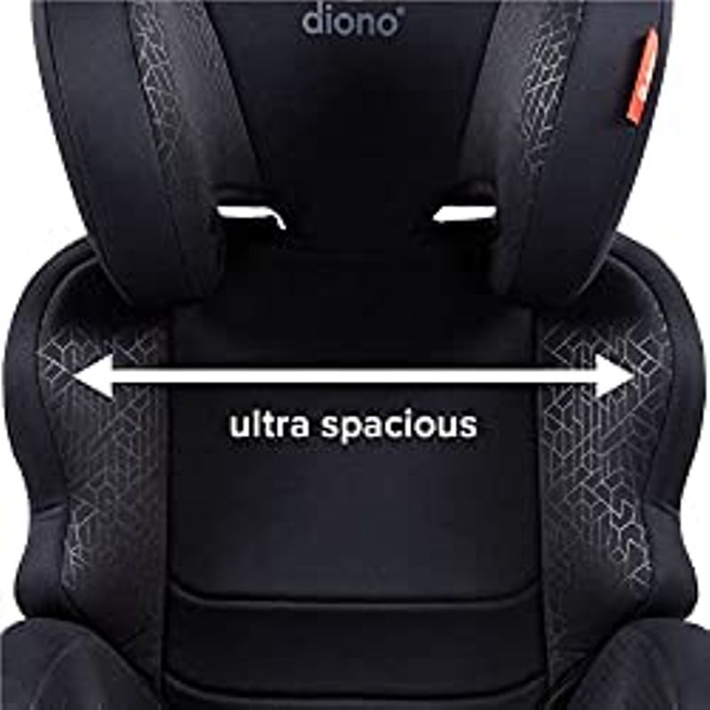 Diono Everett NXT High Back Booster Car Seat with Rigid Latch, Lightweight Slim Fit Design, 8 Years 1 Booster Seat, Black
