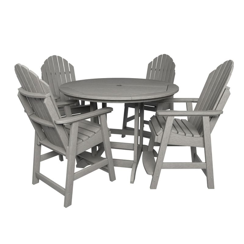 Hamilton Eco-friendly 5-piece Outdoor Dining Set - Counter-height - White