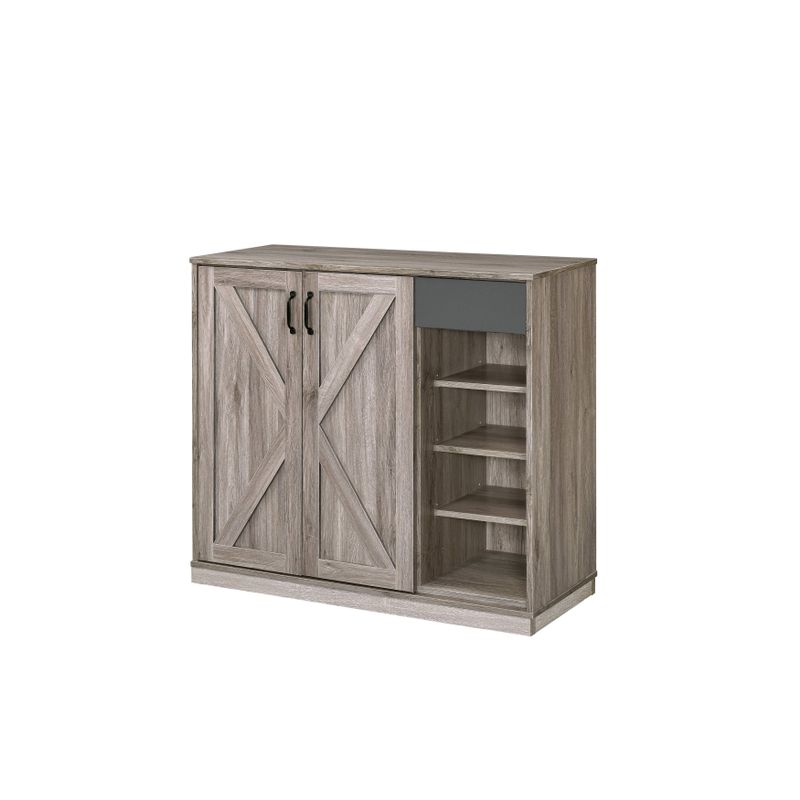 ACME Toski Cabinet in Rustic Gray Oak - Grey