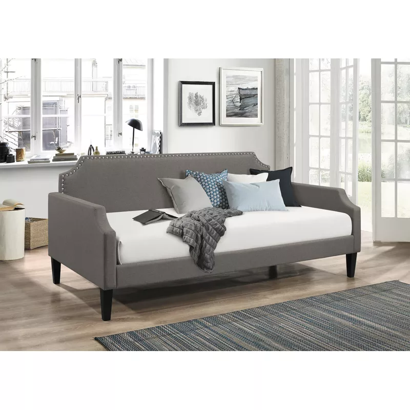 Olivia Upholstered Twin Daybed with Nailhead Trim