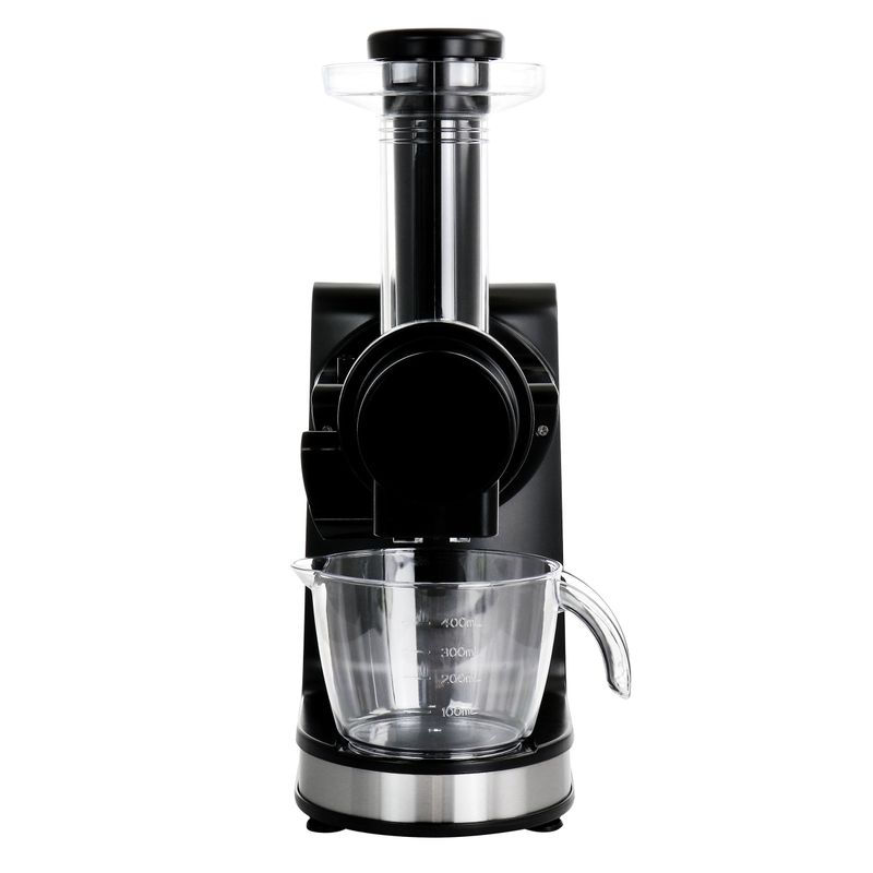 MegaChef Masticating Slow Juicer Extractor with Reverse Function, Cold Press Juicer Machine with Quiet Motor - Countertop - Silver -...