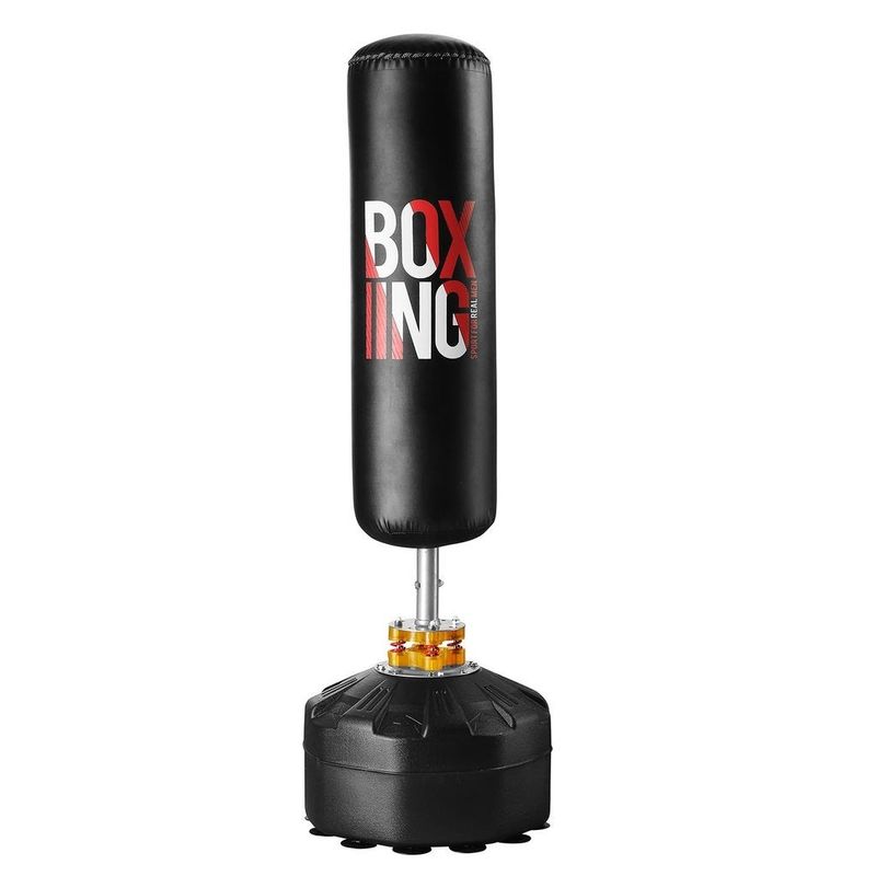 Zenova Freestanding Punching Bag with Stand Heavy Boxing Bag with 12 Suction Cup Base - N/A - Red