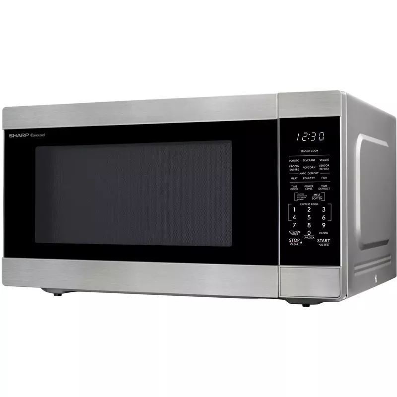 Sharp - 2.2 cu. ft. 1200W Microwave with Inverter Cooking - Stainless - Stainless Steel