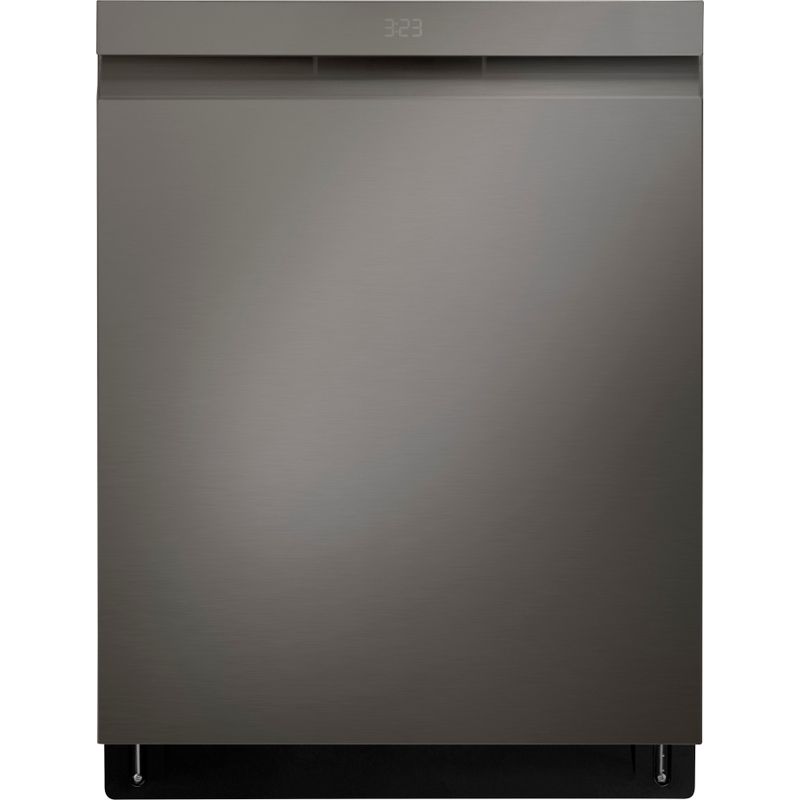 Front Zoom. LG - 24" Top Control Smart Built-In Stainless Steel Tub Dishwasher with 3rd Rack, QuadWash Pro and 44dba - Black Stainless Steel