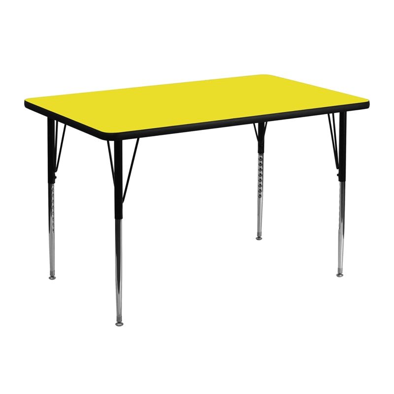 21.25-30.25-Inch Adjustable Legs Laminate/ Steel Activity Table - Gray