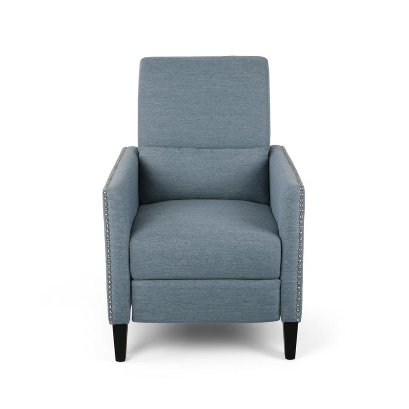 Alscot Contemporary Fabric Push Back Recliner by Christopher Knight Home - Teal