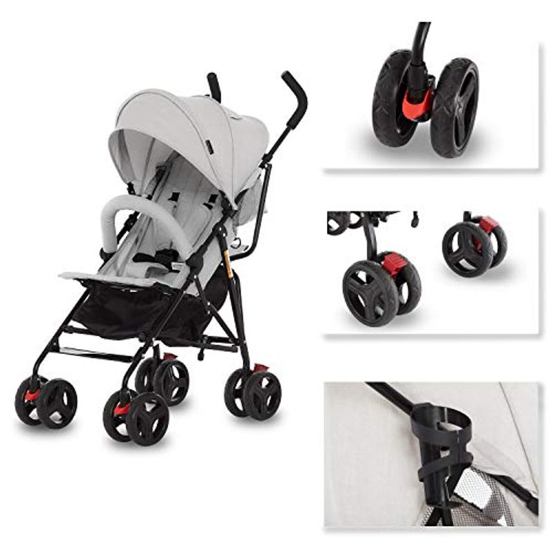Dream On Me Vista Moonwalk Stroller | Lightweight Infant Stroller with Compact Fold | Multi-Position Recline | Canopy with Sun Visor |...