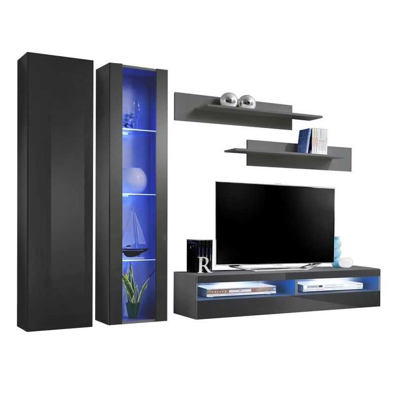 Fly A 35TV Wall Mounted Floating Modern Entertainment Center - Gray - AB2