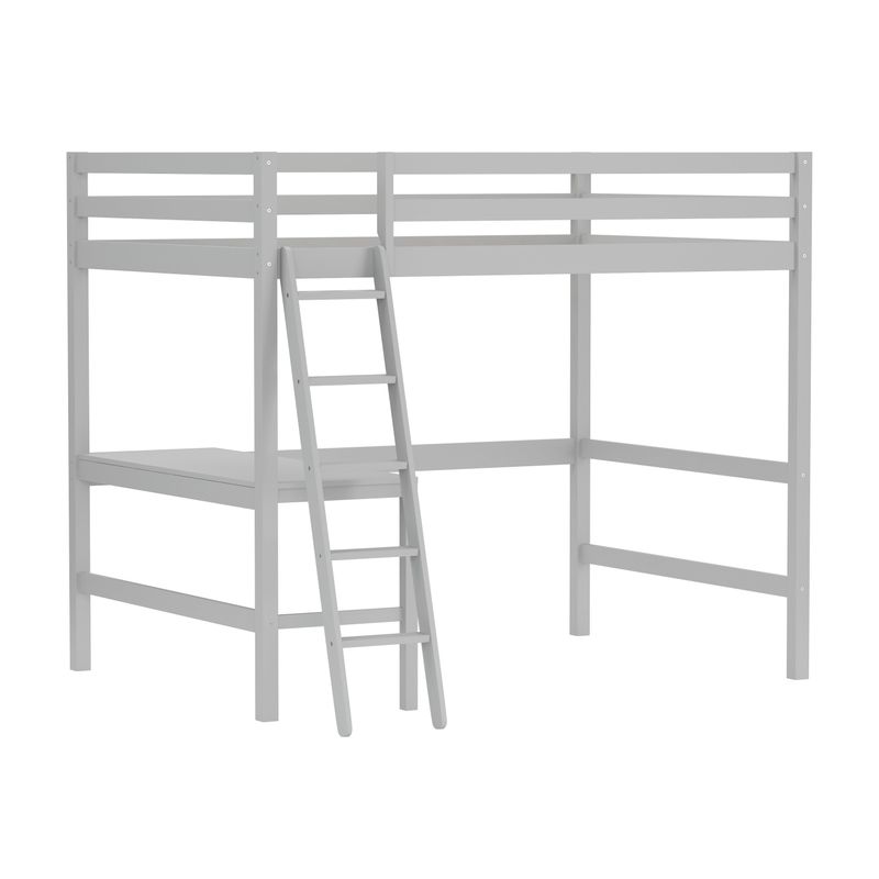 Caspian Full Loft Bed and Desk - White - Full