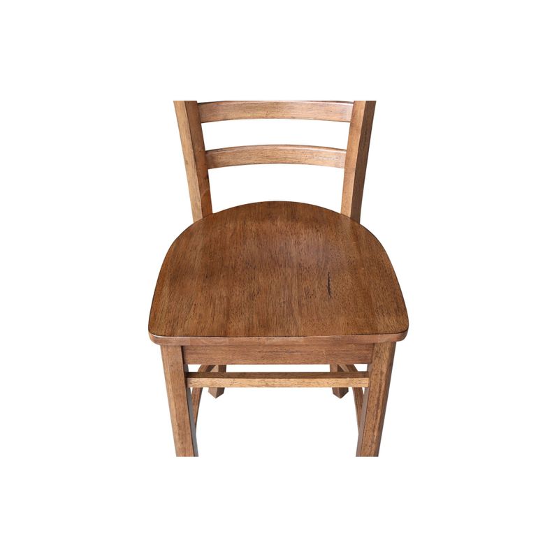 Emily Solid Wood Stool - Cinnamon/Espresso - Counter height