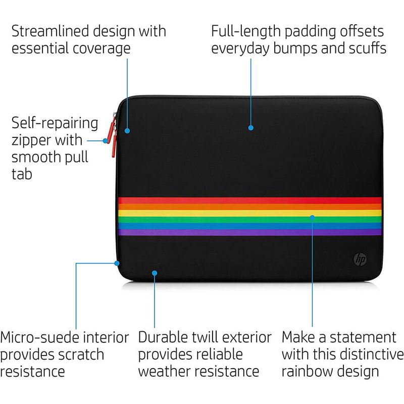 HP 15 inch Rainbow Spectrum Notebook Sleeve