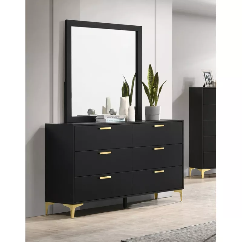 Kendall Square Dresser Mirror Black