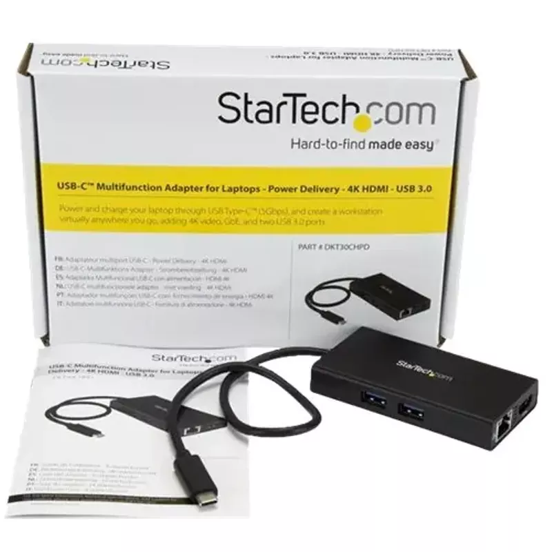 StarTech.com - USB Type-C to HDMI and RJ-45 External Video Adapter - Black