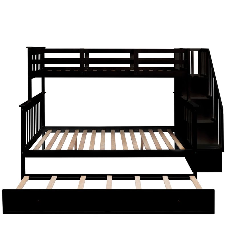 Rent to own Stairway Twin-Over-Full Bunk Bed with Twin size Trundle ...