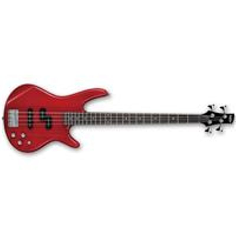 Ibanez GIO Series GSR200 Electric Bass Guitar, Rosewood Fretboard, Transparent Red