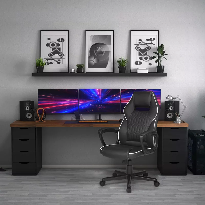 Insignia™ - Essential PC Gaming Chair - Black