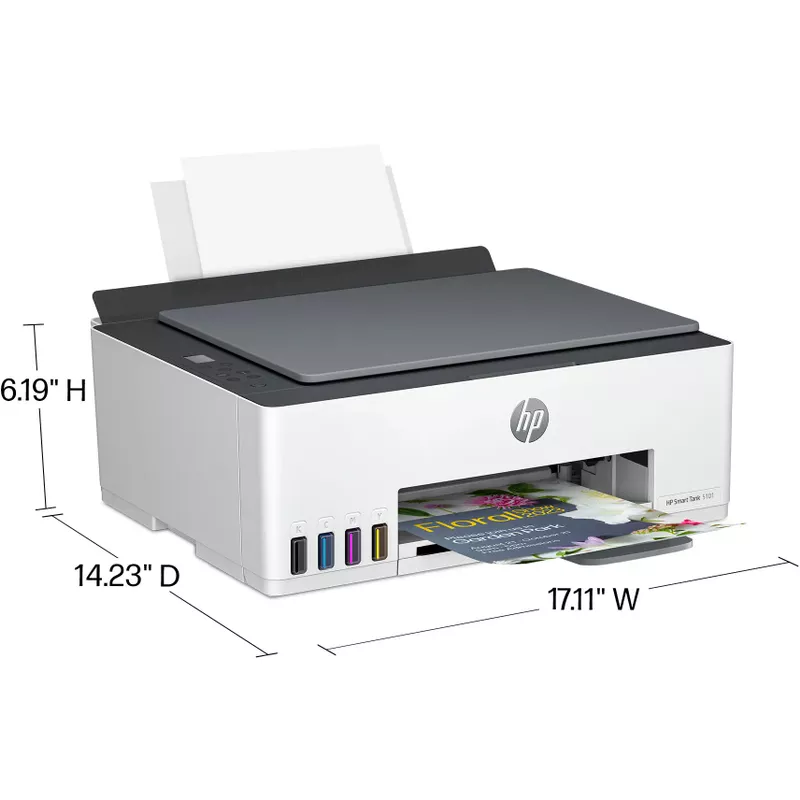 HP - Smart Tank 5101 Wireless All-In-One Supertank Inkjet Printer with up to 2 Years of Ink Included - White