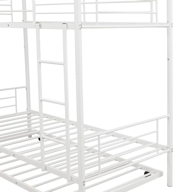 Rent to own Moda Twin Metal Bunk Bed With Trundle - White - FlexShopper