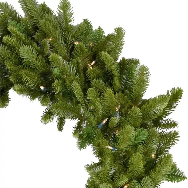 Fraser Hill Farm 48" Grandland Wreath - Clear LED Lights, Battery Box