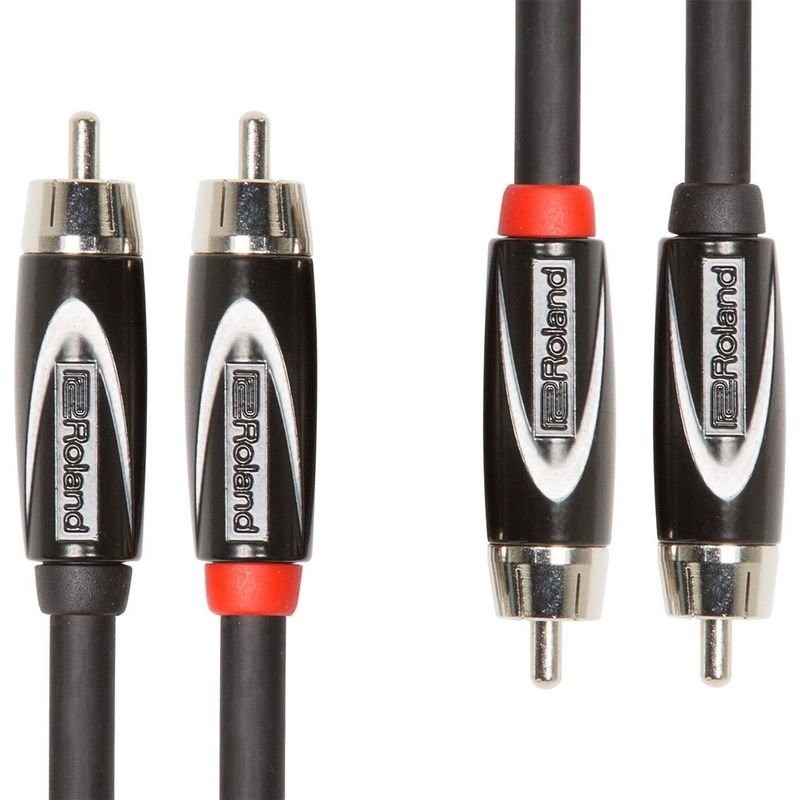 Roland RCC-5-2R2R Interconnect Cable RCA Ends, 5' - N/A - N/A/Black - Recording Equipment - Musician/Entertainer/Techie