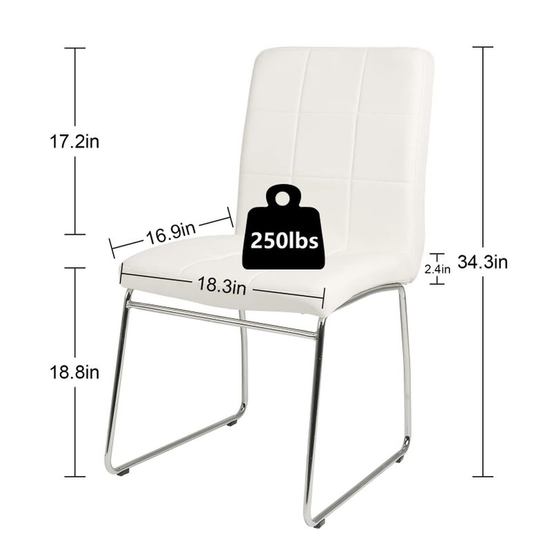 Sicotas Modern Dining Chairs (Set of 2) - N/A - Grey