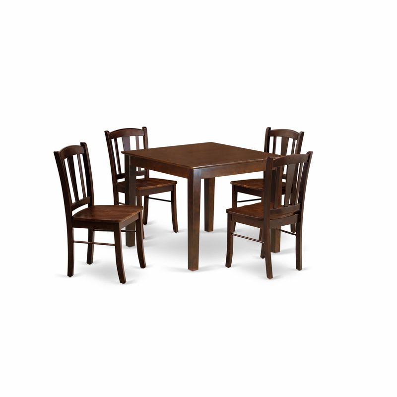 Dining Room Table Set- Wooden Chairs and Kitchen Dining Table - Wooden Seat and Slatted Chair Back (Color & Pieces Options ) -...