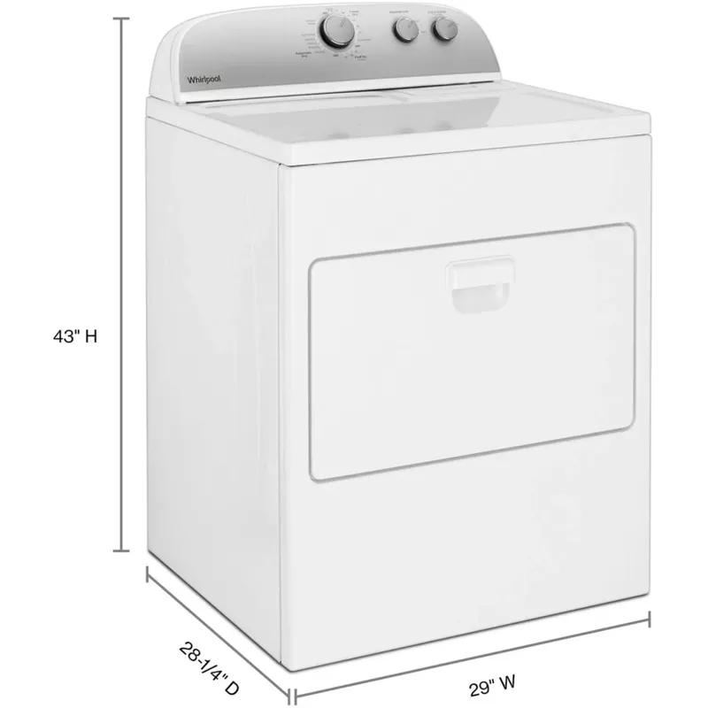 Whirlpool - 7 Cu. Ft. Electric Dryer with AutoDry Drying System - White