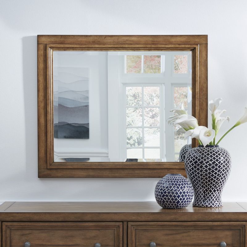 Carbon Loft Wallace Wood-framed Landscape Wall Mirror
