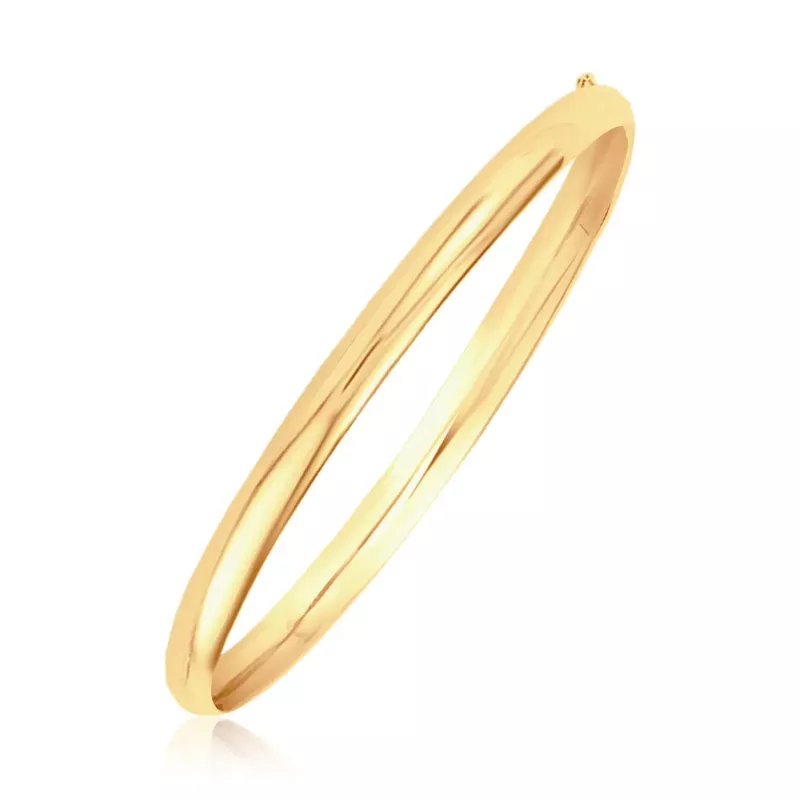 Classic Bangle in 14k Yellow Gold (5.0mm) (8 Inch)