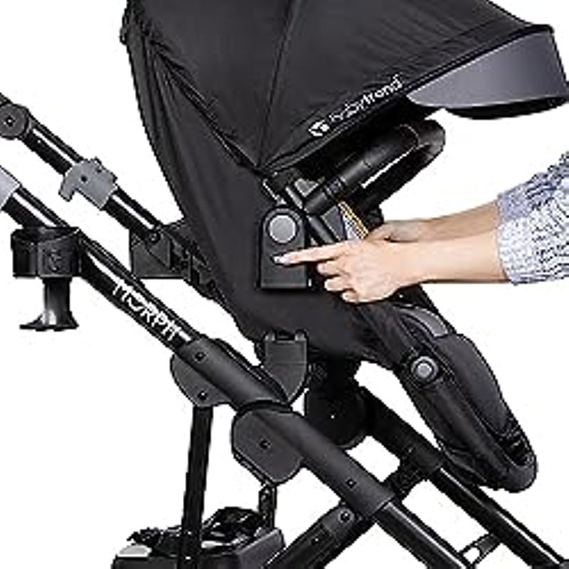 Baby Trend Morph Single to Double Modular Travel System, Dash Black