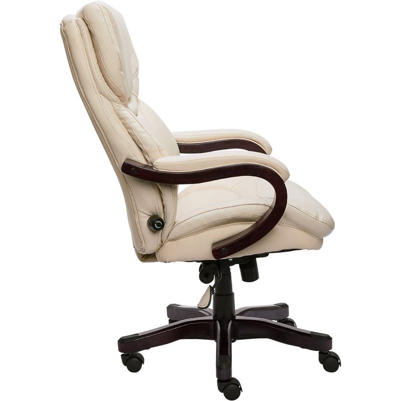 Alt View Zoom 13. Serta - Big and Tall Bonded Leather Executive Chair - Ivory