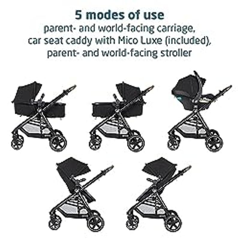 Maxi-Cosi Zelia Luxe 5-in-1 Modular Travel System, New Hope Black