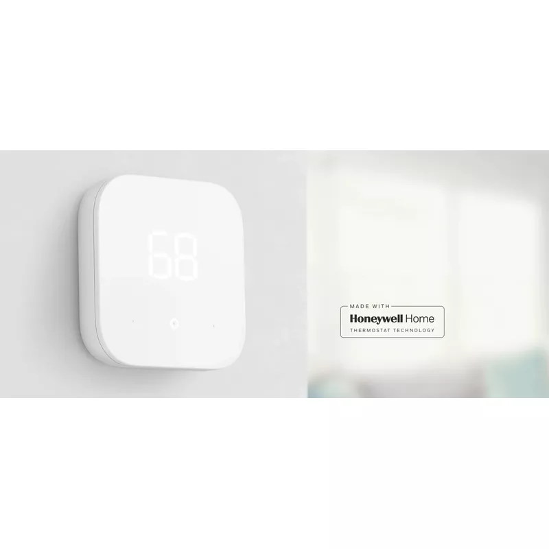Amazon - Smart Programmable Thermostat with Alexa - White