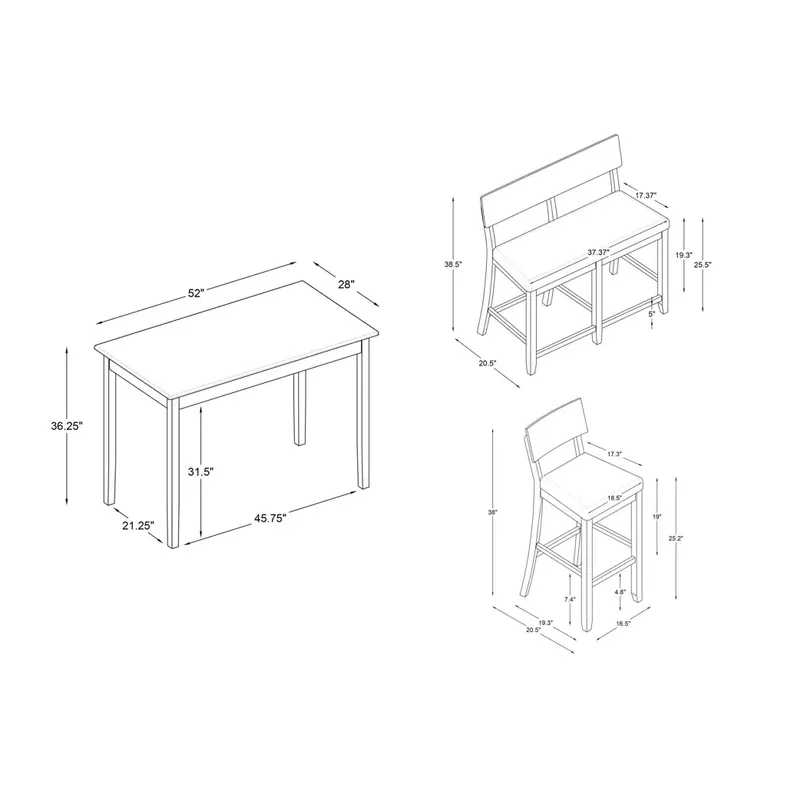 Lawlynn 4Pc Tavern Set Gray Wash