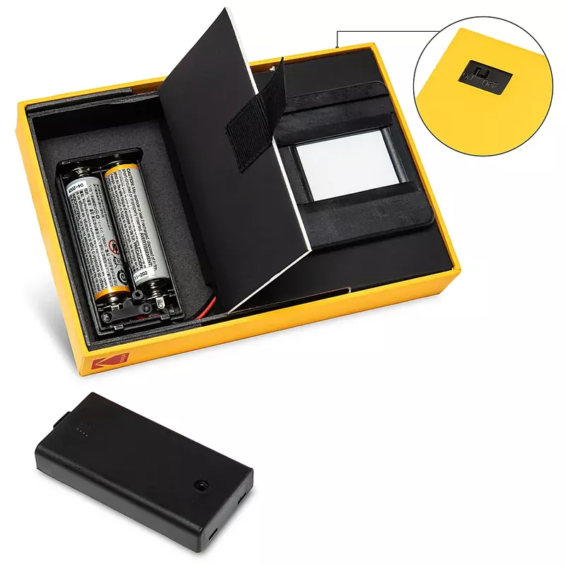 Kodak - Mobile Film & Slide Scanner, Portable Scanner Lets You Scan Old 35mm Films & Slides Photo Using Your Smartphone Camera - Black