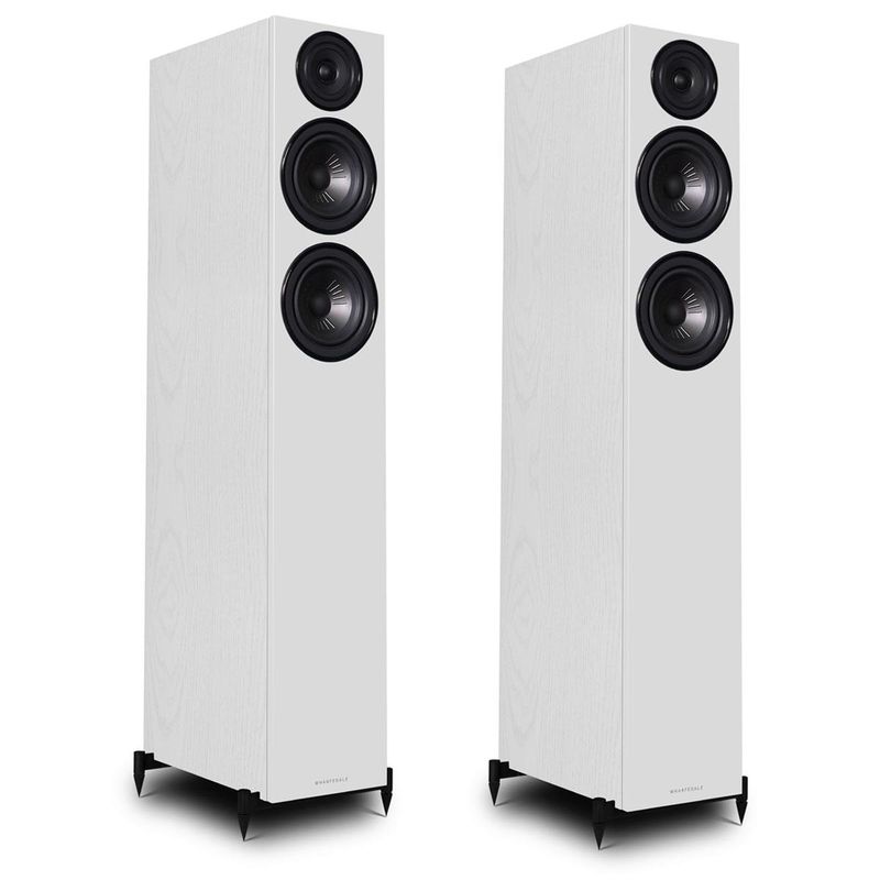Wharfedale Diamond 12.4 Dual 6.5" 2.5-Way Tower Floor Standing Speaker, Pair, White